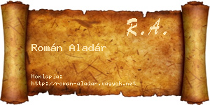 Román Aladár névjegykártya