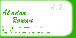 aladar roman business card